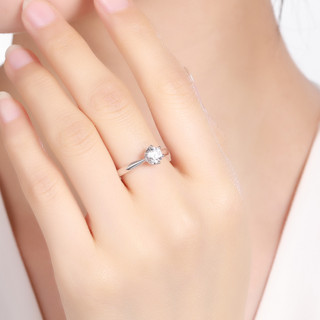 佐卡伊 白18k金钻石戒指女款时尚钻戒求婚戒指 真爱桂冠 共43分（40+3） D-E/SI 定制