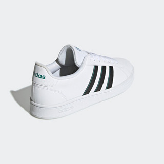 阿迪达斯官网 adidas GRAND COURT BASE 男女网球运动鞋EG5943 亮白/1号黑色/绿色 41(255mm)