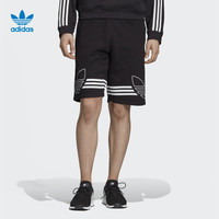 阿迪达斯官网adidas 三叶草OUTLINE TRF SH男装经典运动裤短裤ED4696 如图 S