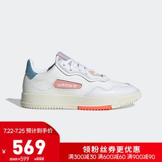 阿迪达斯官网 adidas 三叶草 SC PREMIERE W 女鞋经典运动鞋EF5918 亮白/浅紫 39(240mm)