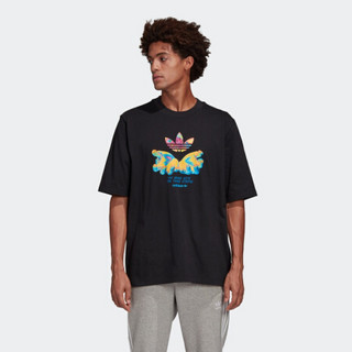 阿迪达斯官网 adidas 三叶草 Graphic Tee 男装运动短袖T恤GK7182 黑色 L(185/108A)