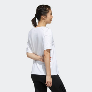 阿迪达斯官网 adidas neo W SS TEE 女装运动短袖T恤FN6555 白/白 A/XL(170/96A)