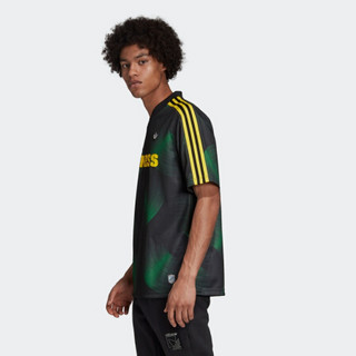 阿迪达斯官网 adidas 三叶草 JAMAICA JSY 男装运动短袖球衣GN1380 黑色 L(185/108A)