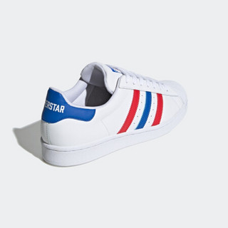 阿迪达斯官网 adidas 三叶草 SUPERSTAR 男女鞋经典运动鞋FV3033 学院红/亮蓝 42.5(265mm)