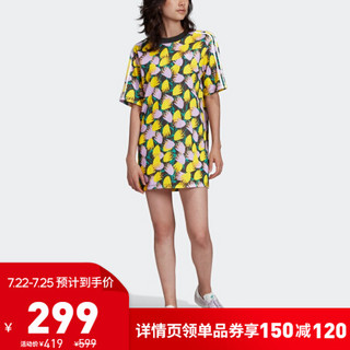 阿迪达斯官网 adidas 三叶草 AOP TEE DRESS 女装运动裙子FL4087 如图 32