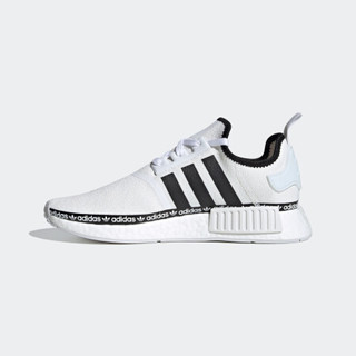 阿迪达斯官网 adidas 三叶草 NMD_R1 男女鞋经典运动鞋FV8727 白/一号黑/白 42.5(265mm)