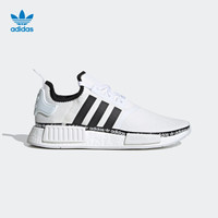 阿迪达斯官网 adidas 三叶草 NMD_R1 男女鞋经典运动鞋FV8727 白/一号黑/白 42.5(265mm)