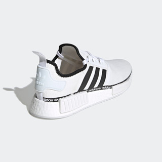 阿迪达斯官网 adidas 三叶草 NMD_R1 男女鞋经典运动鞋FV8727 白/一号黑/白 42.5(265mm)