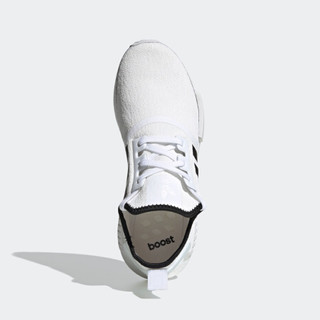 阿迪达斯官网 adidas 三叶草 NMD_R1 男女鞋经典运动鞋FV8727 白/一号黑/白 42.5(265mm)