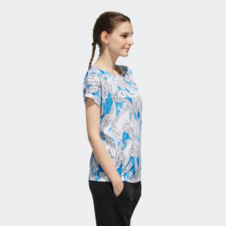 阿迪达斯官网adidas neo W ARTIST TEE 1女装运动短袖T恤DW7722 正蓝/白 A/S(160/84A)