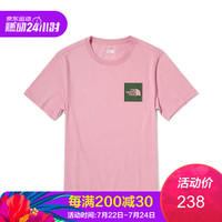 TheNorthFace北面短袖T恤情侣款户外透气吸汗上新|5B3E ZCF/粉色 XL