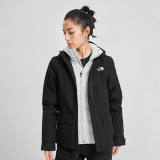 TheNorthFace北面防水保暖冲锋衣三合一外套女户外|3VT1 JK3/黑色 M