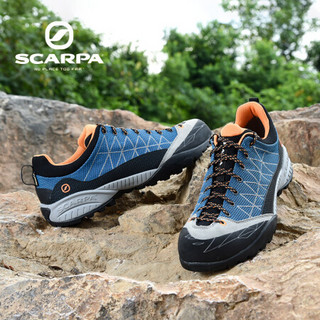 SCARPA 户外鞋男鞋 zen禅轻量版 GTX防水 春夏抓地登山鞋 缓震低帮徒步鞋 黑拼橙 43