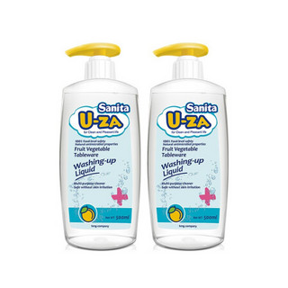 Sanita 韩国进口UZ-A/UZA婴儿奶瓶清洁剂500mluza水果蔬菜多用途清洗剂婴幼儿宝宝 多用途两瓶
