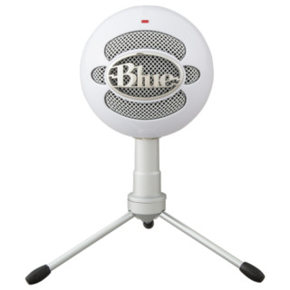 罗技（Logitech） Blue Snowball-iCE 雪球USB电容麦克风 K歌录音直播话筒 纹理白