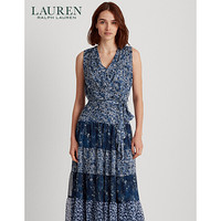 RALPH LAURENLauren/拉夫劳伦女装 2020年夏季层叠乔其纱连衣裙60316 400-蓝色 0