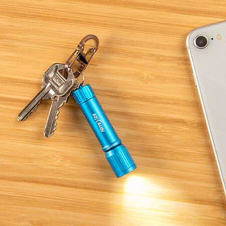 美国奈爱NiteIze可充电迷你钥匙扣小手电筒发光灯便携式小电筒 蓝色