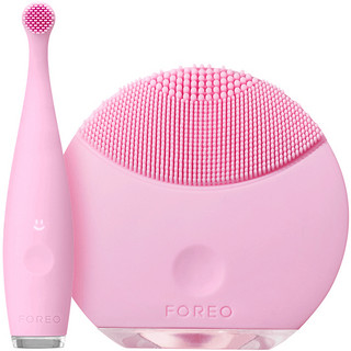 FOREO 斐珞尔 LUNA系列 MINI洁面仪+Mikro儿童电动牙刷  黄粉色