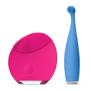 FOREO 斐珞尔 LUNA系列 MINI洁面仪+Mikro儿童电动牙刷  黄粉色