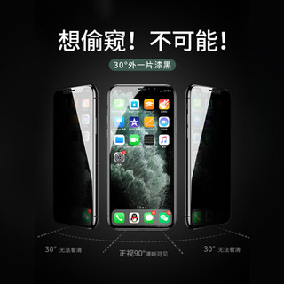 品胜（PISEN）苹果11/XR防窥钢化膜 iphone11/XR手机钢化膜 全屏覆盖高清防偷看玻璃前膜2片装