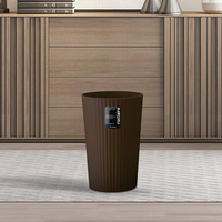 阿司倍鹭（ASVEL）日本卫生间厨房家用垃圾桶 塑料小号客厅卧室收纳桶 褐色6L