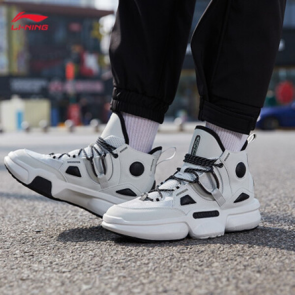 李宁男鞋篮球鞋2020重燃2.0 ez-fit男子包裹高帮篮球休闲鞋agbq011