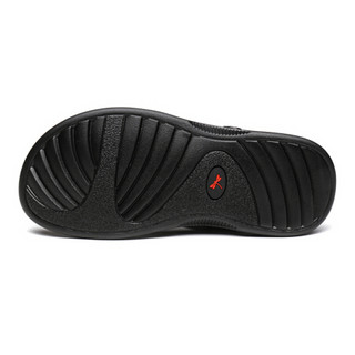 红蜻蜓（RED DRAGONFLY ）时尚舒适休闲沙滩男凉鞋 WTL91421X/22X 黑色 38