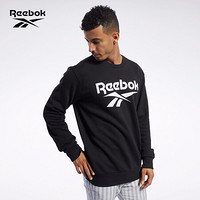 Reebok锐步官方 运动经典 CL F VECTOR CREW 男子休闲套头衫 GJZ78 FK2659_黑色 A/L