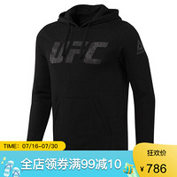 Reebok锐步男款卫衣上衣连帽套头纯色UFC系列DH6135 Black L