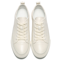 皓顿（HAUT TON）休闲男鞋头层牛皮运动小白鞋男时尚百搭平底板鞋 1911XB037 白色 39