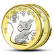 真典.2020年第二轮十二生肖 鼠年纪念币贺岁硬币10元鼠币流通币