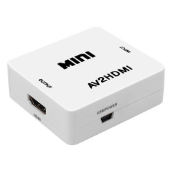 恒红顺av转hdmi转换器av高清转三色音视频线老式电视机顶盒投影rca转hdmi Rca模拟转换接口头hdmi有线电视 什么值得买