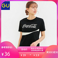 GU极优女装印花T恤(短袖)Coca-Cola可口可乐合作款时尚纯棉322522