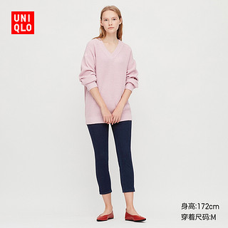 优衣库 女装 高弹力牛仔紧身七分裤(水洗产品) 424884 UNIQLO