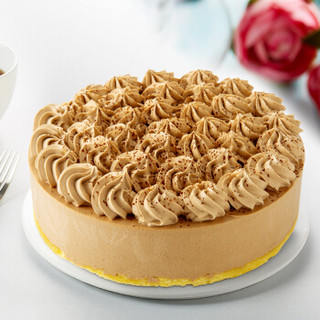 D8 橙香牛奶巧克力慕斯蛋糕 950g 生日蛋糕 网红甜品 下午茶 含蜡烛生日帽餐盘