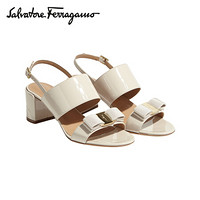 菲拉格慕(Salvatore Ferragamo) 20ss春夏 女士骨色/米色牛皮革凉鞋0725968_1D _ 75(送女友 送礼)