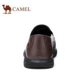 骆驼（CAMEL） 时尚男鞋镂空透气皮鞋冲孔套脚凉鞋 A022287190 暗棕 43