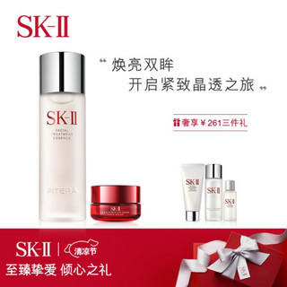 SK-II神仙水230ml+眼霜15g护肤精华套装化妆品 （Art-X艺术限量版）SK2精华液
