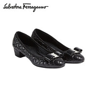 菲拉格慕(Salvatore Ferragamo) 20ss春夏 女士黑色羊皮革高跟鞋 0726002_1D _ 90(送女友 送礼)