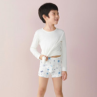 Aimer kids爱慕儿童2件装 SUPER STAR中腰平角裤男童男孩内裤AK2230661蓝色+白色印花150