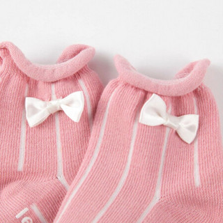 丽婴房婴儿衣服配饰宝宝袜子男女童柔软袜子2双装春秋款 白色+粉色(2双) 14-16cm(3-4岁)