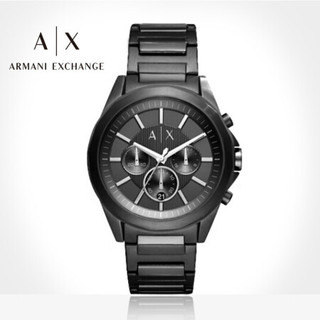 乔治·阿玛尼 GIORGIO ARMANI阿玛尼 ARMANI EXCHANGE男表钢带黑色表盘男士休闲时尚石英腕表AX2601
