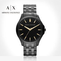 乔治·阿玛尼 GIORGIO ARMANI阿玛尼手表ARMANI EXCHANGE男表钢表带黑色表盘休闲时尚石英男士腕表AX2144