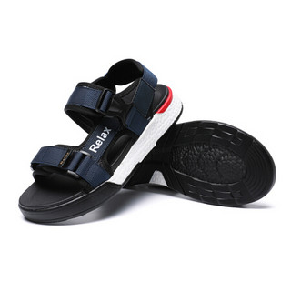 红蜻蜓（RED DRAGONFLY）时尚百搭舒适凉鞋男士沙滩鞋 WTT201331C/32C/33C 兰色 41
