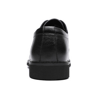 红蜻蜓 （RED DRAGONFLY）舒适牛皮系带商务休闲鞋 WTA90411/12 黑色 41