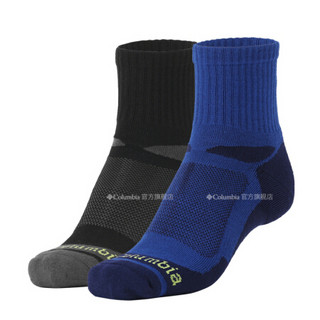 经典款Columbia/哥伦比亚户外男女同款运动袜（两对装）LU0454 010 M