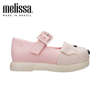 mini melissa梅丽莎可爱3D小狗造型儿童单鞋小童凉鞋 米色/粉色 155mm