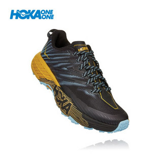 HOKA ONE ONE女飞速羚羊4越野跑步鞋缓冲支撑耐磨运动鞋 深砂灰 / 烟灰 US 7/ 240mm