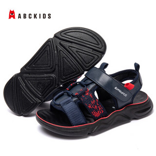 ABCKIDS DP022302054 abckids童鞋夏季男童沙滩鞋中小童时尚百搭休闲软底儿童凉鞋 黑色 33码