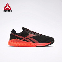 Reebok锐步男子健身鞋 NANO 9室内综合运动网面低帮训练鞋 FU6828 FU6828_黑色/橘色 42